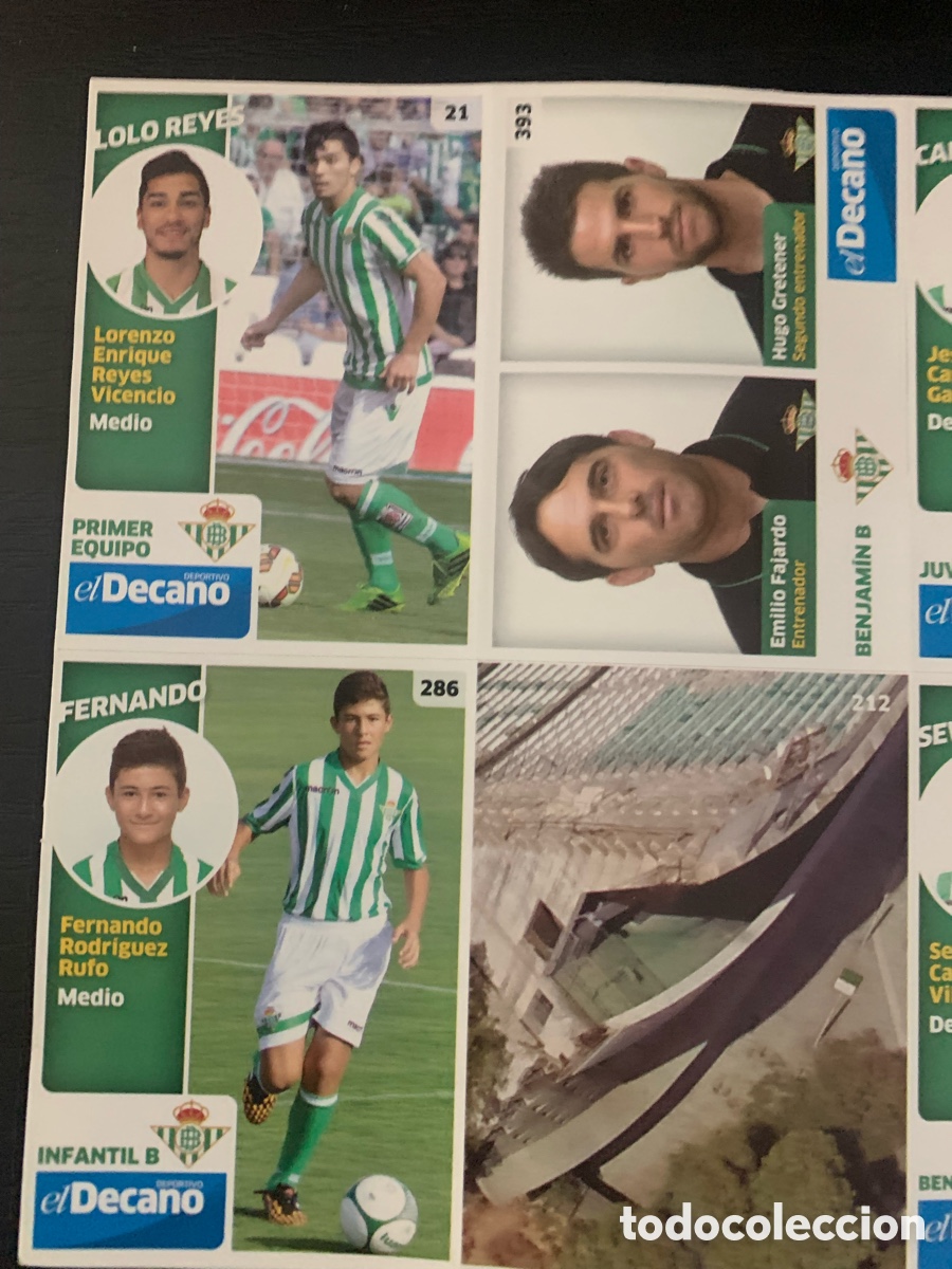 Cromos de f&uacute;tbol: Lamina cromos BETISBOOK - Foto 2