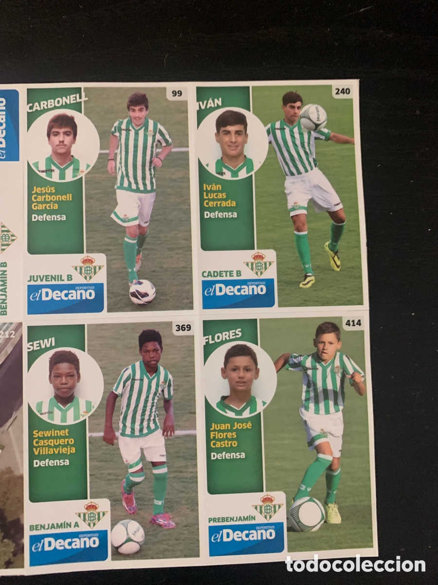 Cromos de f&uacute;tbol: Lamina cromos BETISBOOK - Foto 3