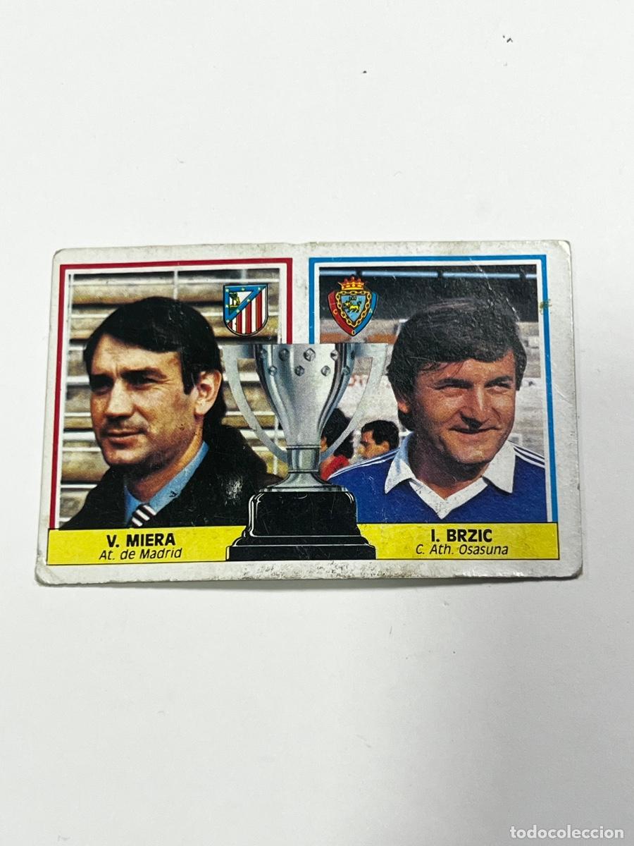Cromos de f&uacute;tbol: CROMO. LIGA ESTE. 86/87. VICENTE MIERA E IV&Aacute;N BRIZC. ATH. MADRID Y ATH. OSASUNA. NUEVO.