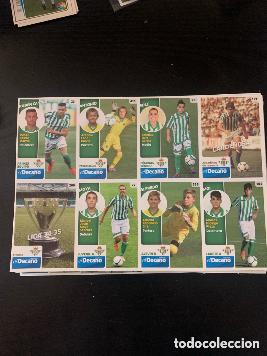 Cromos de f&uacute;tbol: RUBEN CASTRO Y CARDE&Ntilde;OSA--Lamina cromos BETISBOOK
