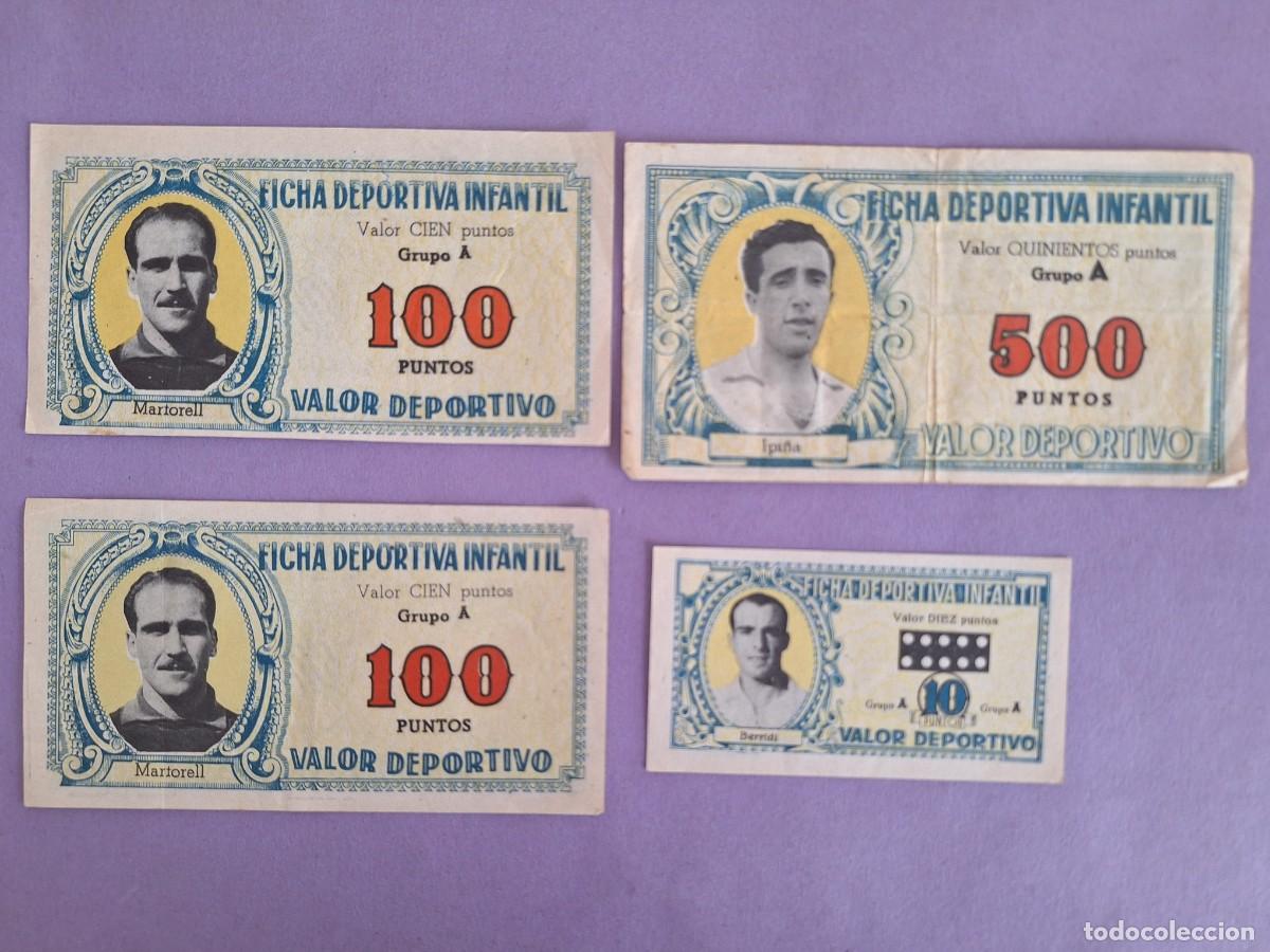 Cromos de f&uacute;tbol: 4 CROMOS FICHAS DEPORTIVAS INFANTIL R.D.C. ESPA&Ntilde;OL R. MADRID SEVILLA VALOE DEPORTIVO