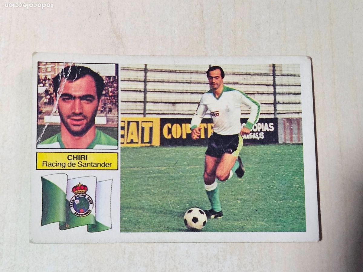 Cromos de f&uacute;tbol: EDICIONES ESTE 82 83 VERSION - CHIRI - CROMO - RACING DE SANTANDER - Foto 1