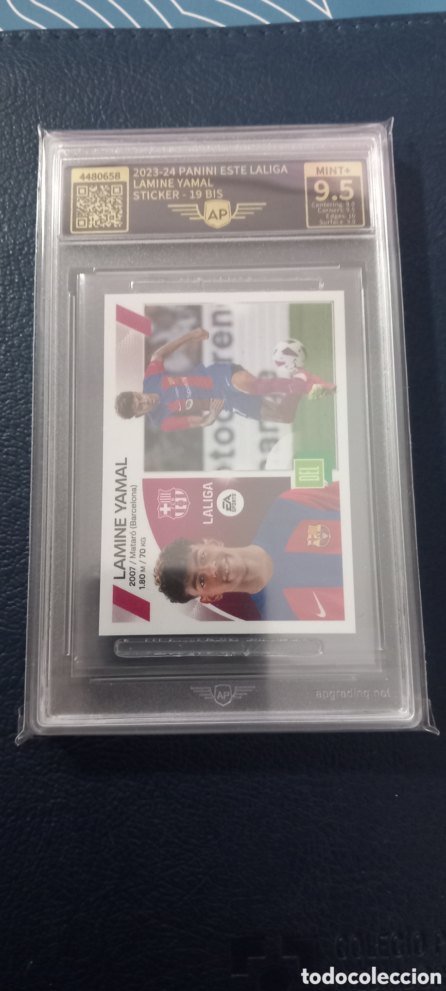 Cromos de f&uacute;tbol: Lamine Yamal ROOKIE COLOCA Gradada APGRADING 9,5