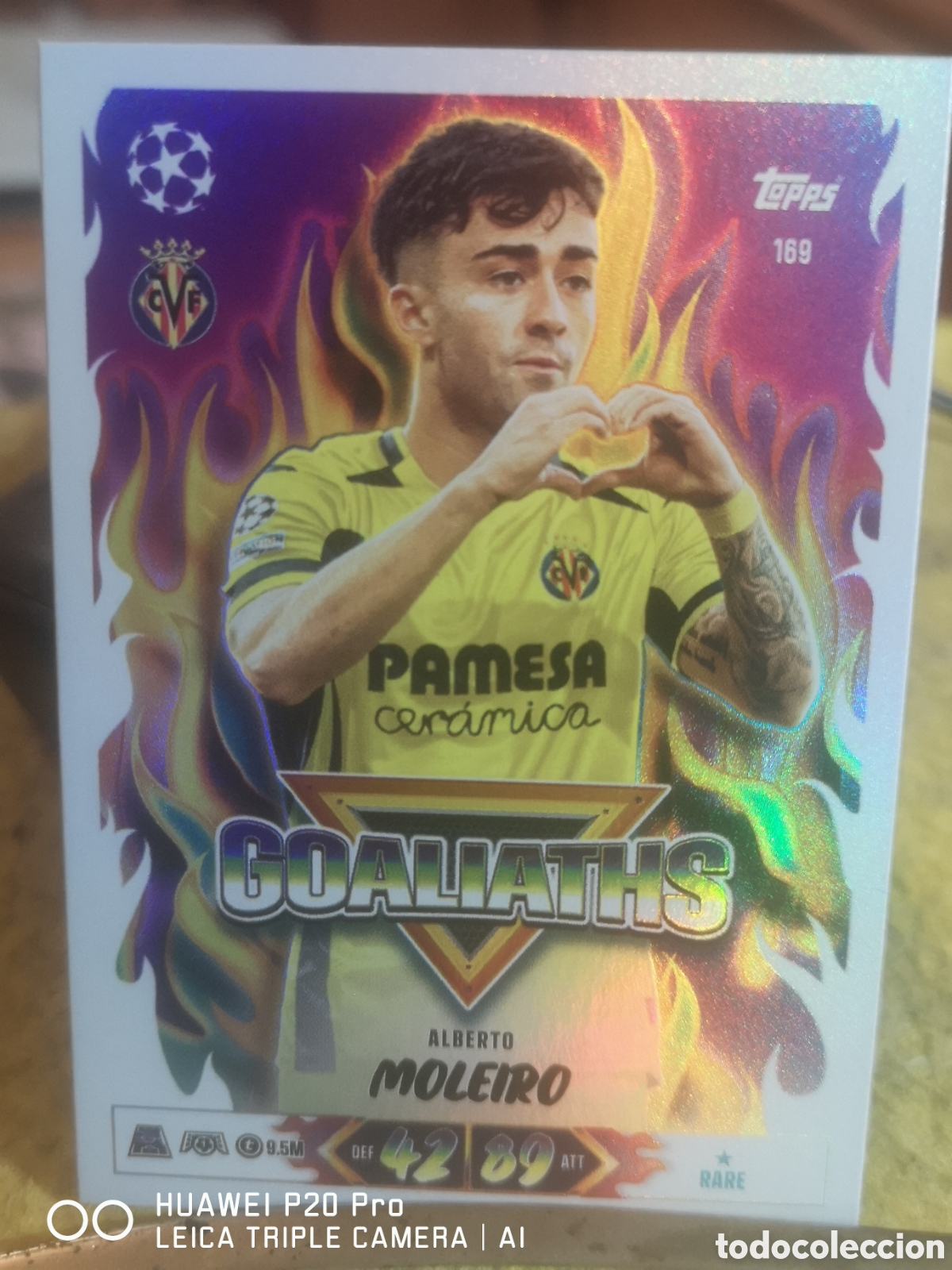 Cromos de f&uacute;tbol: MATCH ATTAX 2026 27 ALBERTO MOLEIRO GOALIATHS 169 - VILLARREAL