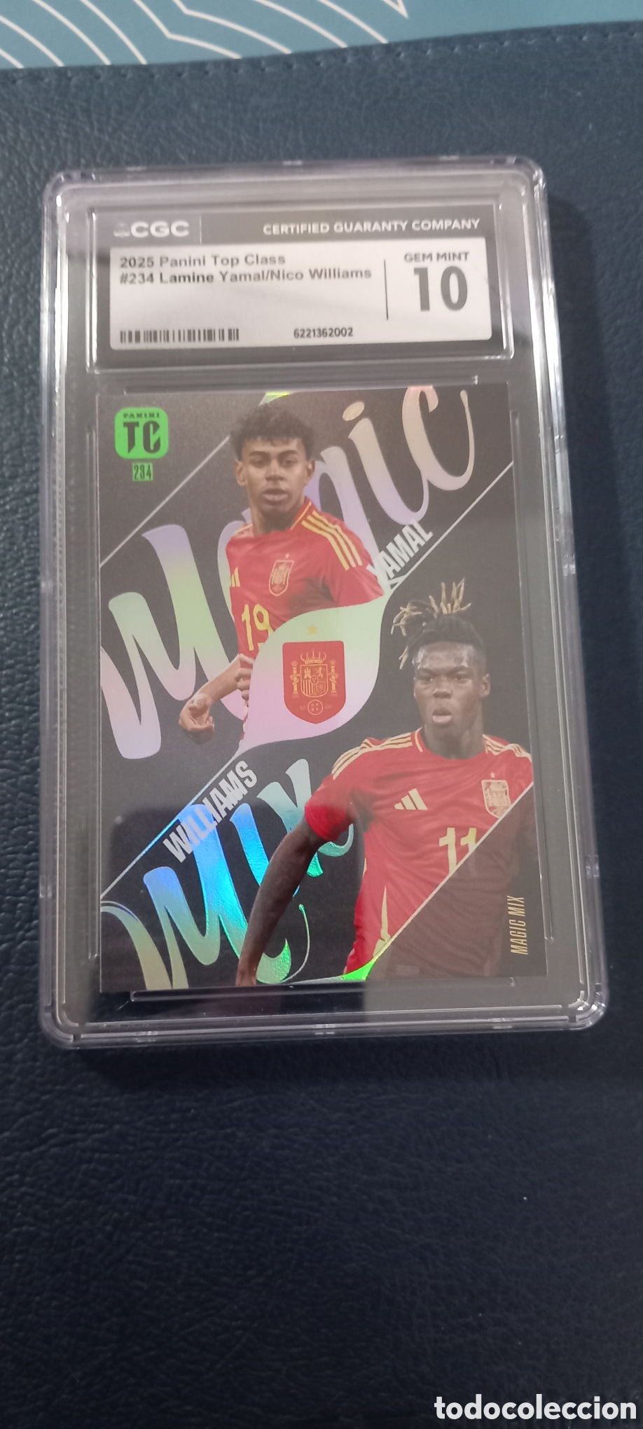 Cromos de f&uacute;tbol: Lamine Yamal/Nico Williams gradada 10 CGC