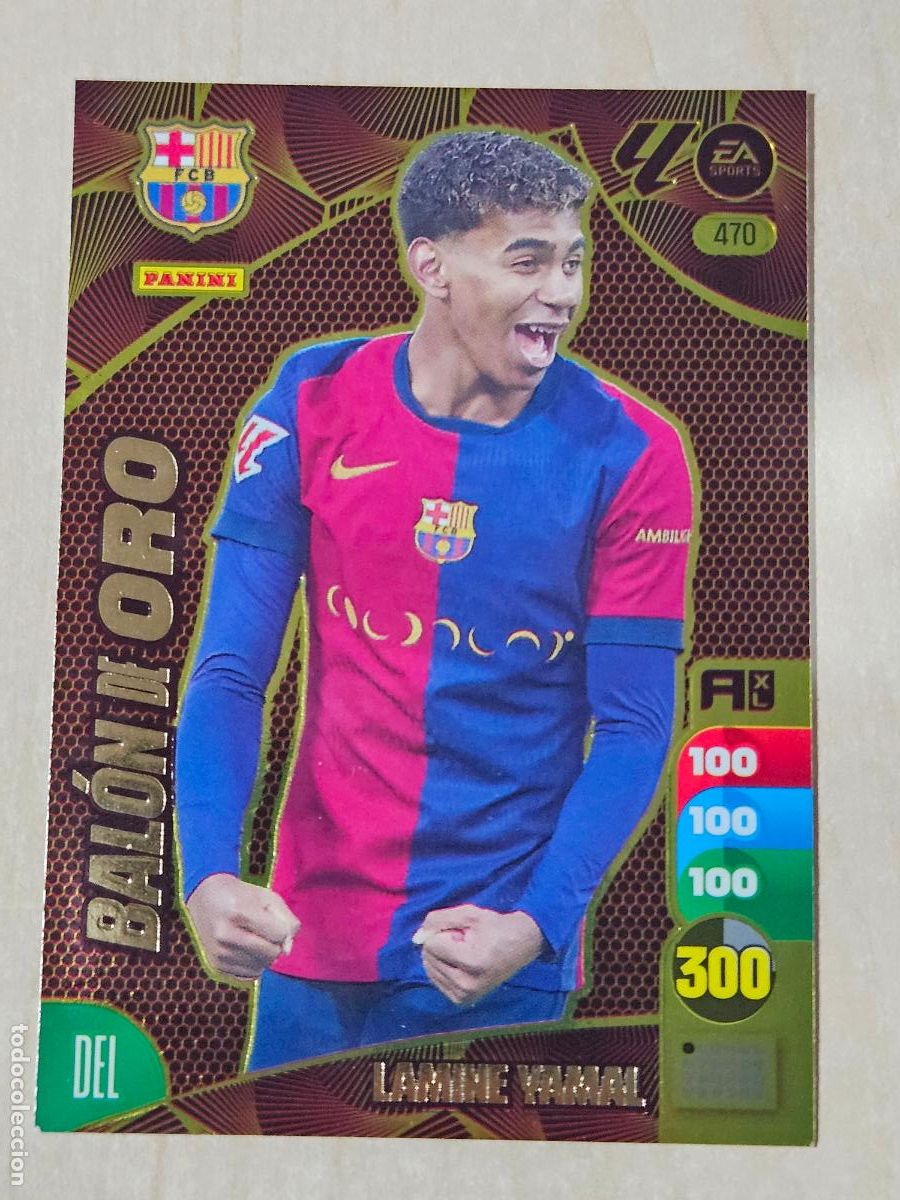 Cromos de f&uacute;tbol: FICHA N&ordm; 470 LAMINE YAMAL - ADRENALYN 24 25 - PANINI 2024 - 25 - CROMO - BALON DE ORO