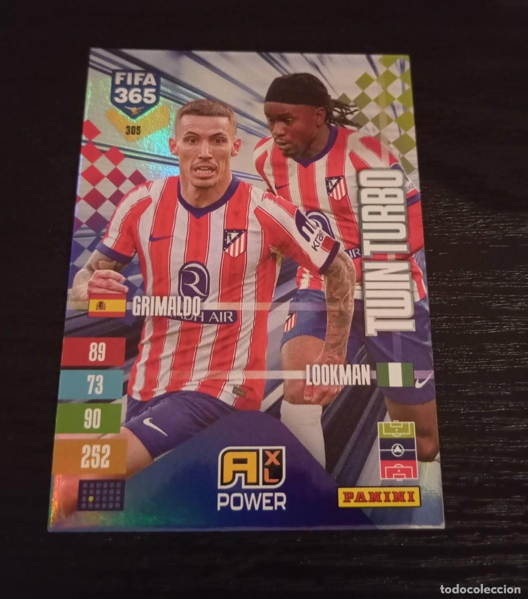 Cromos de f&uacute;tbol: -ADRENALYN FIFA 365 2027 : 305 GRIMALDO / LOOKMAN ( AT.MADRID ) -- TWIN TURBO --