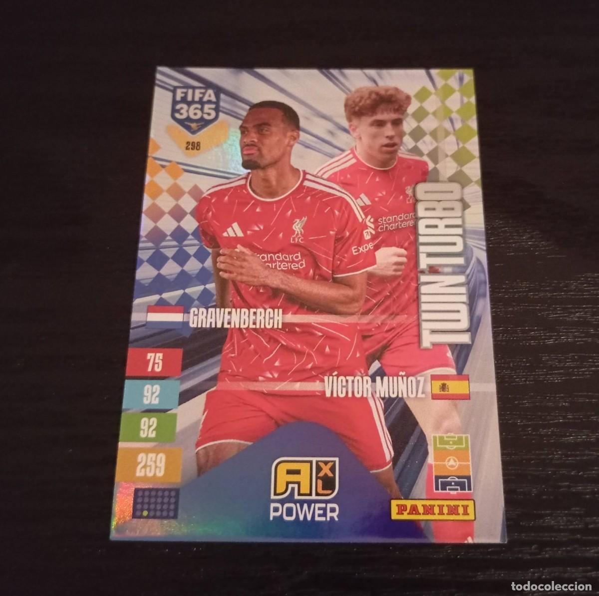 Cromos de Futebol: -ADRENALYN FIFA 365 2027 : 298 GRAVENBERCH / VICTOR MU&Ntilde;OZ ( LIVERPOOL ) -- TWIN TURBO --