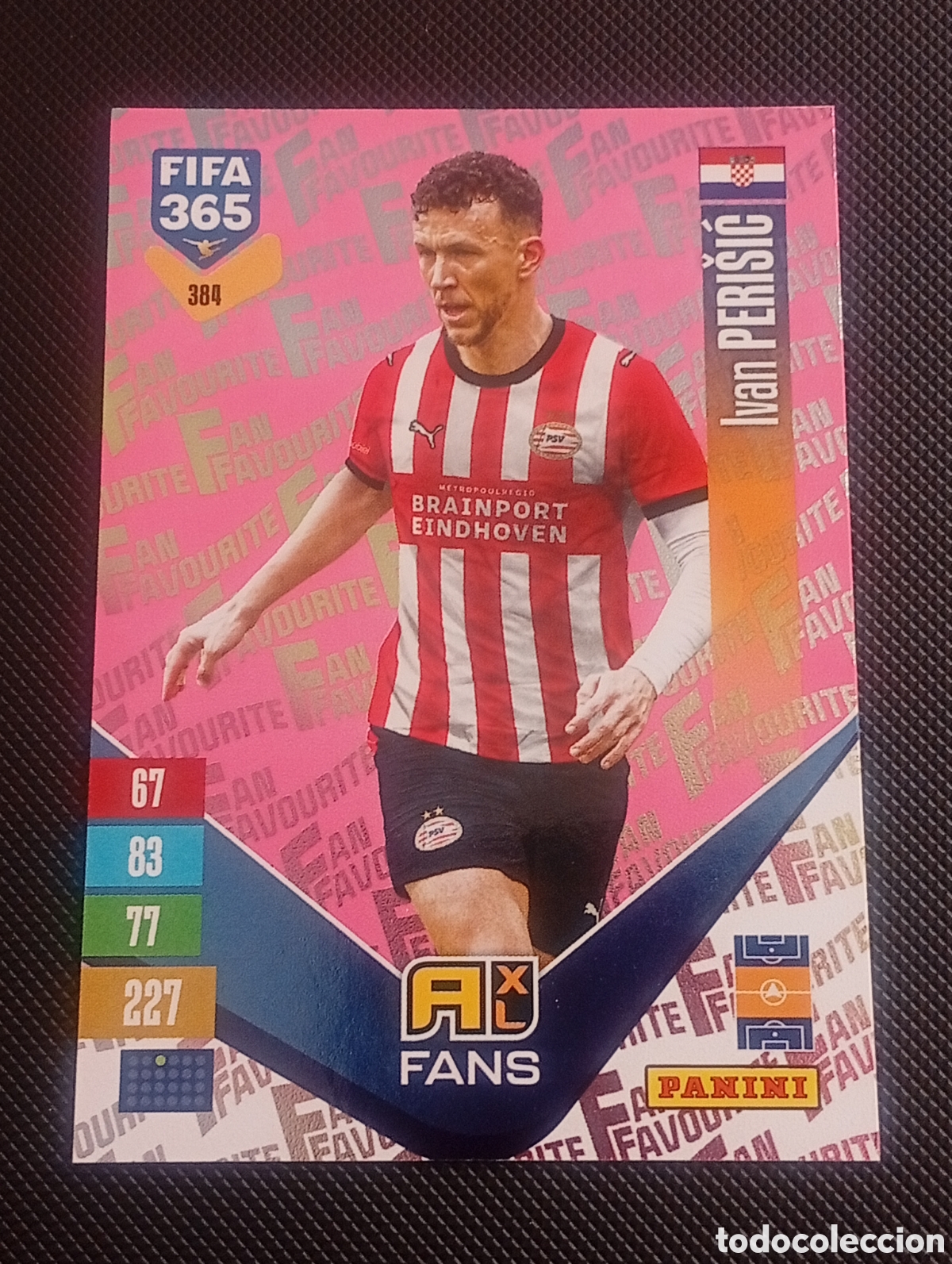 Football Stickers: 384 paralela Pink PERISIC PSV FIFA 365 ADRENALYN XL 2026 2027 26 27 CROMOS CARDS PANINI TOPPS