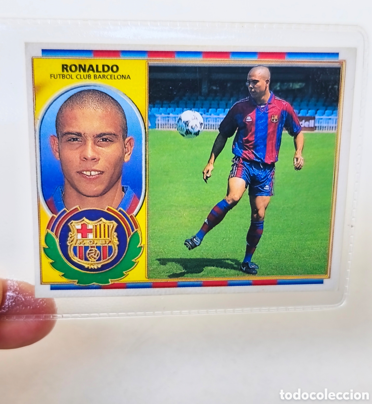 Cromos de f&uacute;tbol: RONALDO NAZARIO ESTE 96-97 VERSION SIN PELO CROMO
