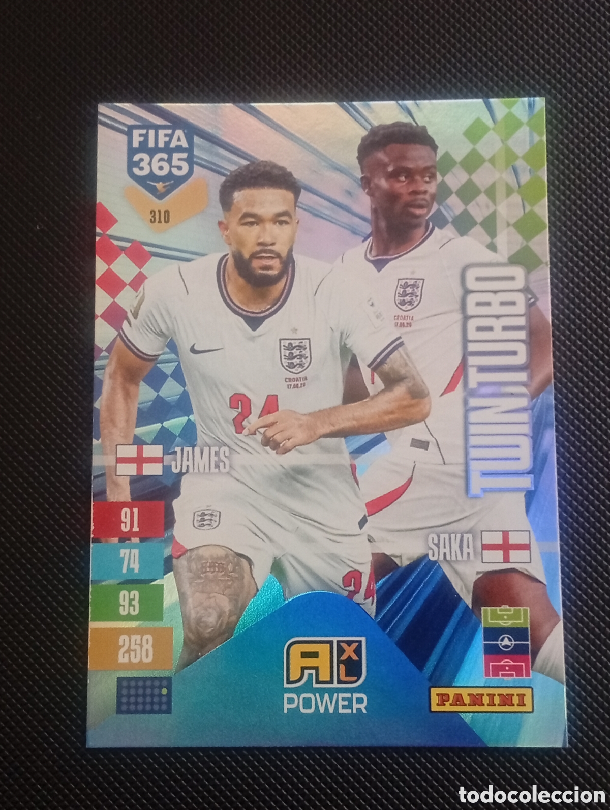 Cromos de f&uacute;tbol: 310 JAMES SAKA ENGLAND UK FIFA 365 ADRENALYN XL 2026 2027 26 27 CROMOS CARDS PANINI TOPPS