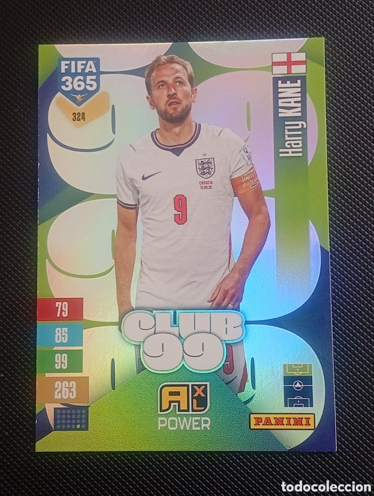 Cromos de f&uacute;tbol: 324 club 99 KANE ENGLAND FIFA 365 ADRENALYN XL 2026 2027 26 27 CROMOS CARDS PANINI TOPPS