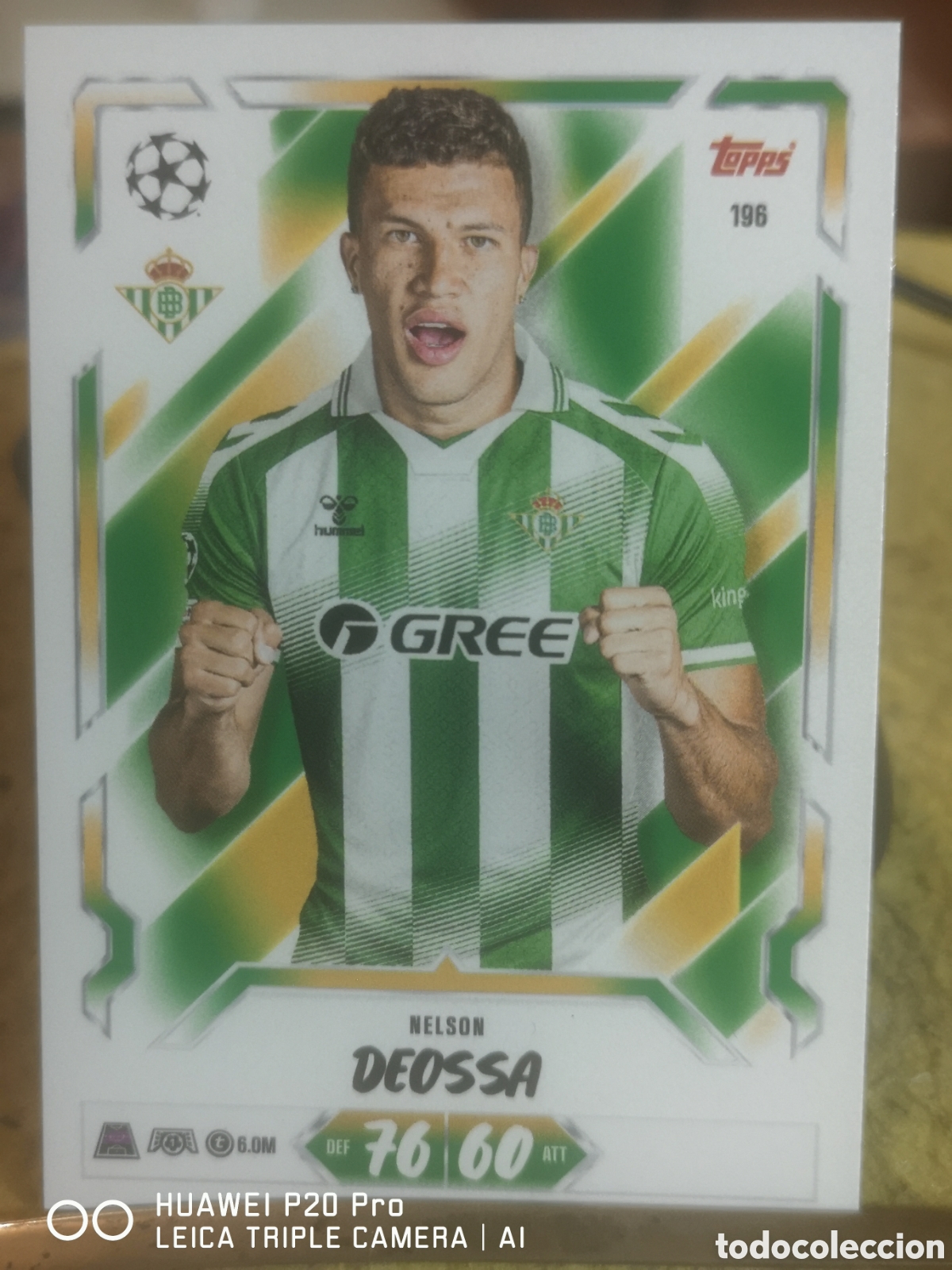 Cromos de f&uacute;tbol: MATCH ATTAX 2026 27 DEOSSA 196 - REAL BETIS