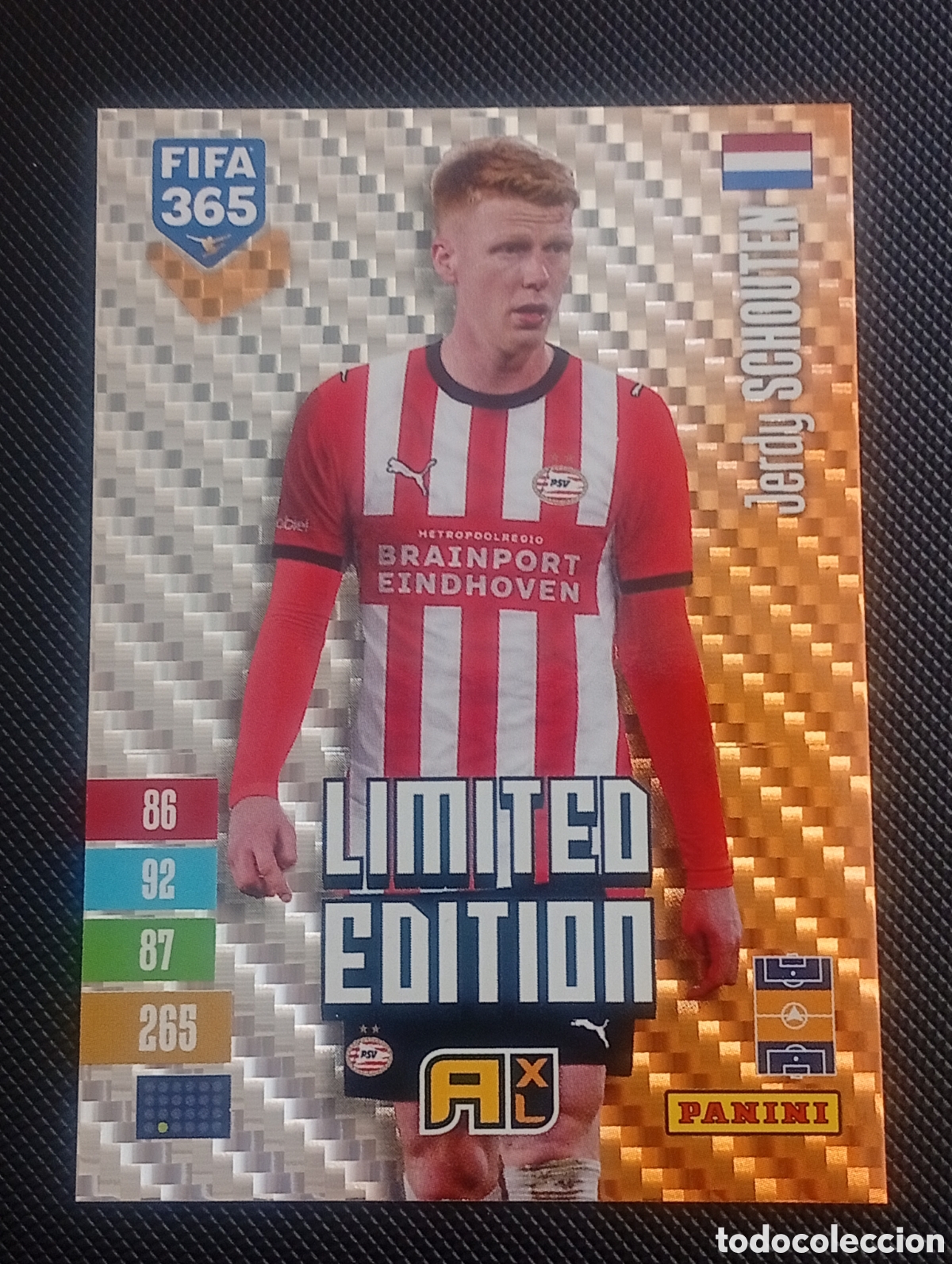 Cromos de f&uacute;tbol: limited edition SCHOUTEN PsV FIFA 365 ADRENALYN XL 2026 2027 26 27 CARDS PANINI TOPPS