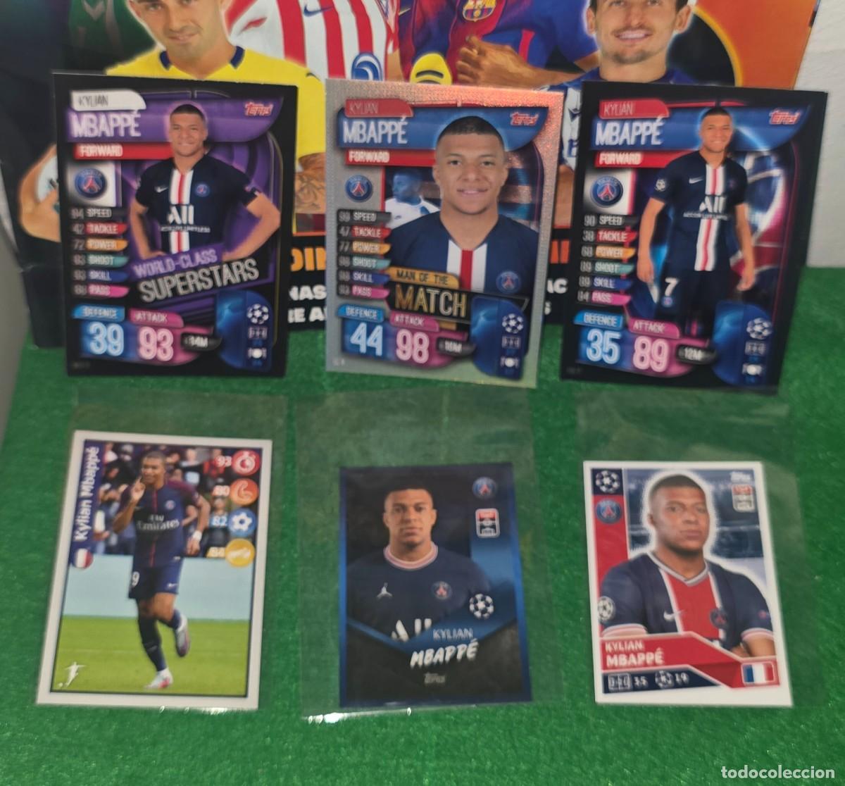 Cromos de f&uacute;tbol: TOPPS SUPER LOTE DE CARDS KYLIAN MBAPPE REAL MADRID