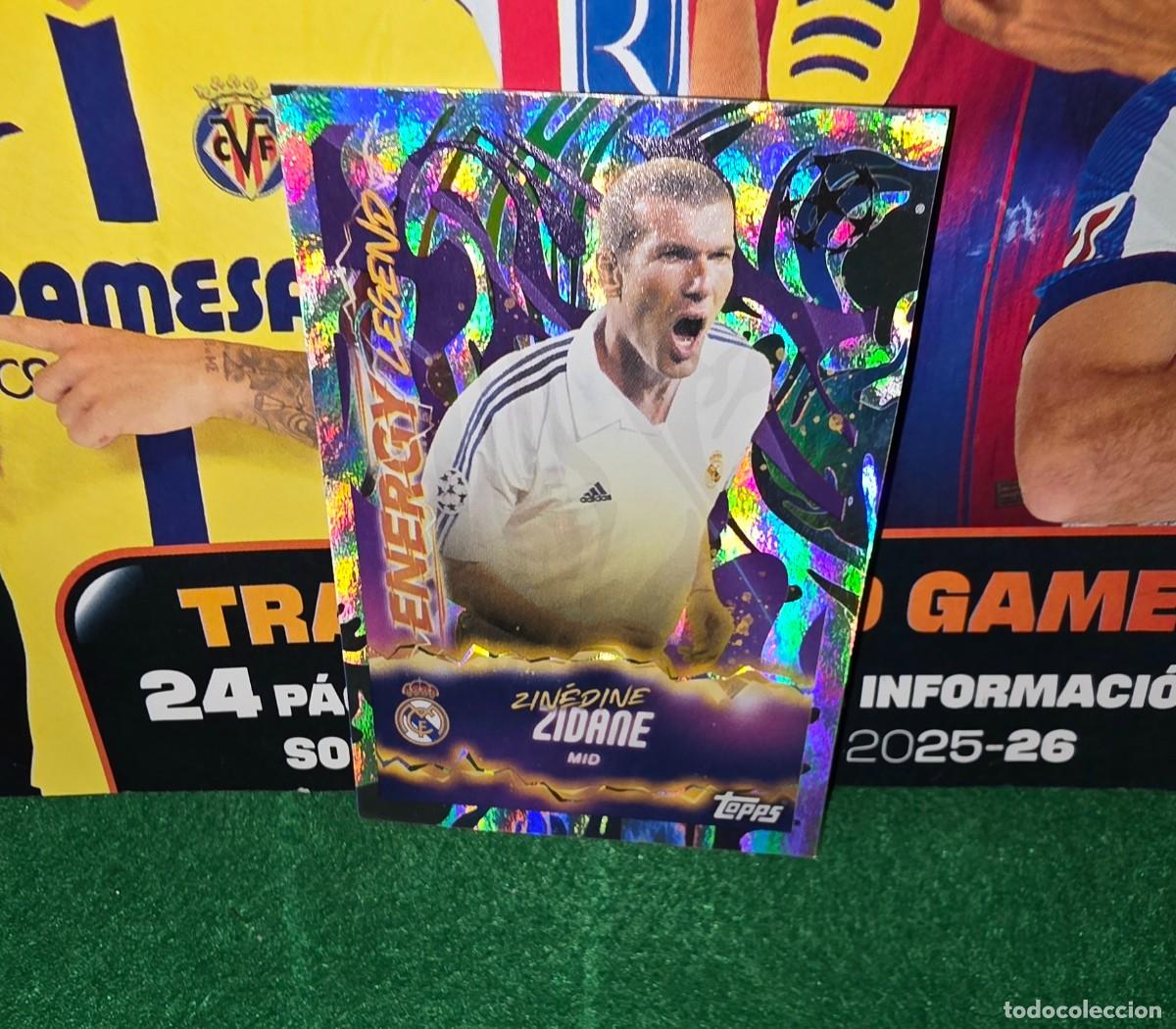Cromos de f&uacute;tbol: TOPPS UEFA CHAMPIONS LEAGUE COLECCION ENERGY LEGEND ZINEDINE ZIDANE REAL MADRID 2025