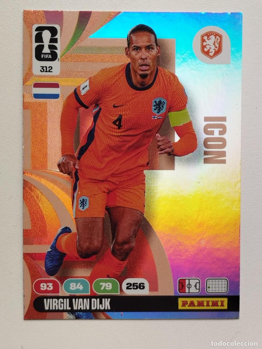 Cromos de f&uacute;tbol: CROMO CARD ADRENALYN MUNDIAL WORLD CUP 2026 ICON 312 VIRGIL VAN DIJK PAISES BAJOS HOLANDA