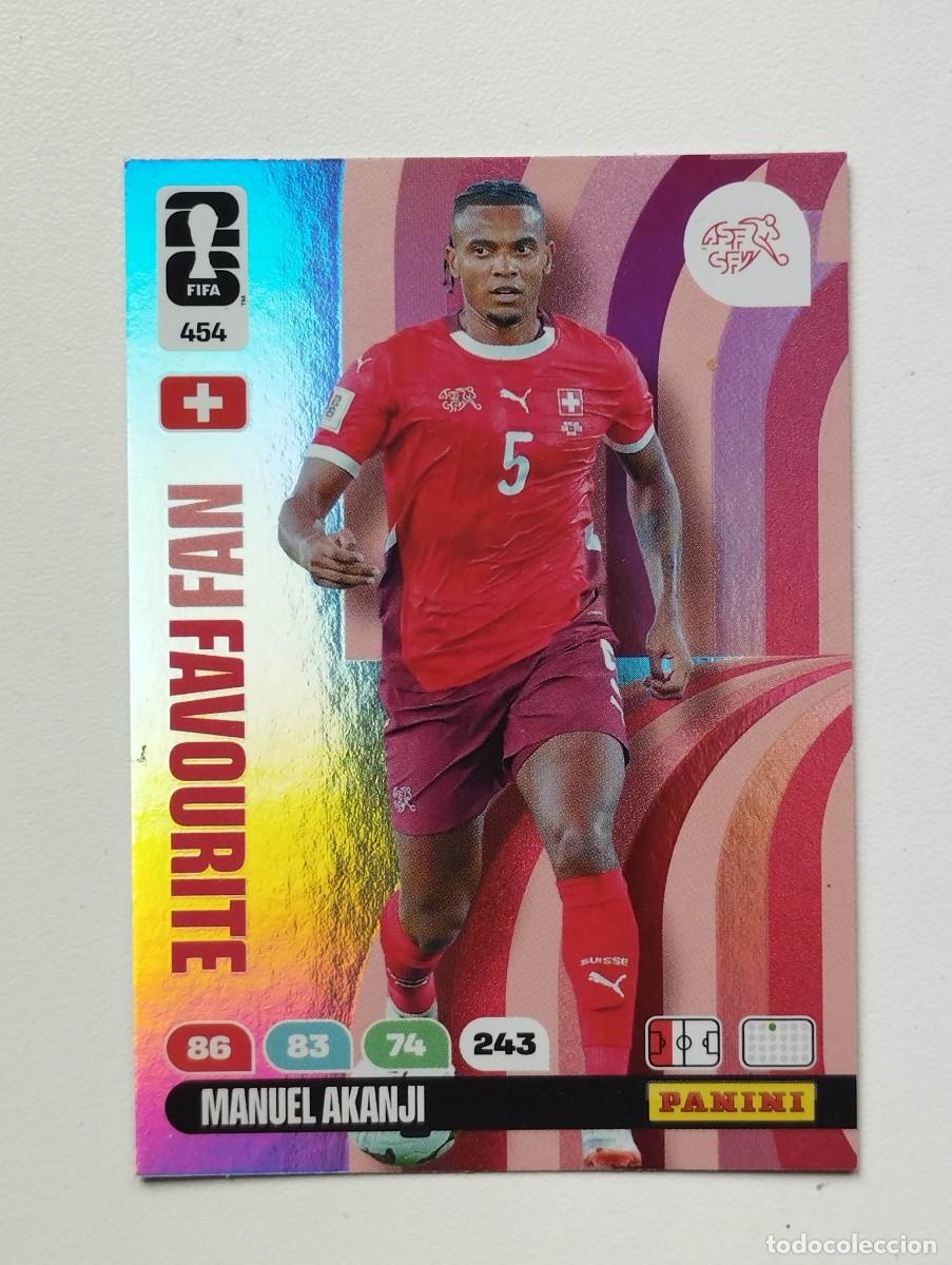 Cromos de f&uacute;tbol: CROMO CARD ADRENALYN MUNDIAL WORLD CUP 2026 FAN FAVOURITE 454 MANUEL AKANJI SUIZA