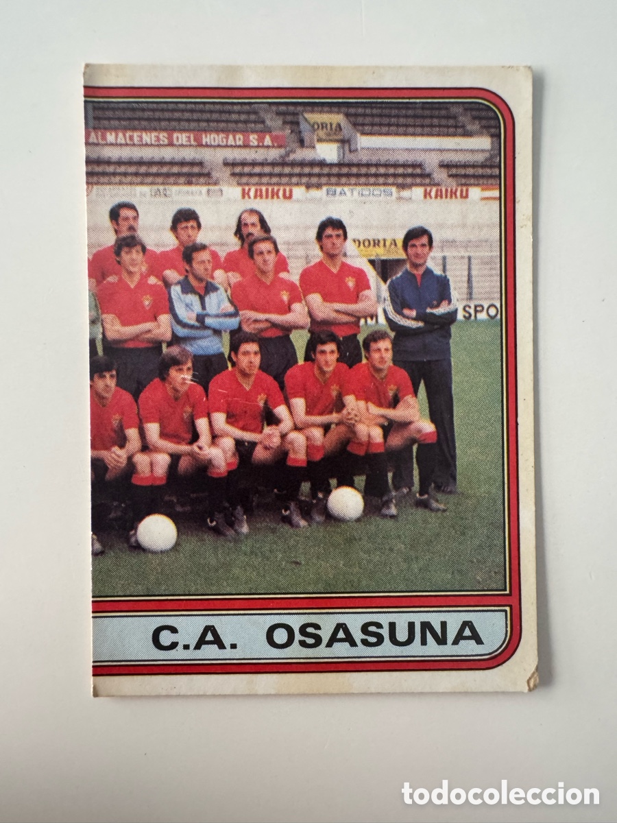 Fu&szlig;ball-Sticker: Figurine Panini Futbol 81 - 82 1981 1982 Osasuna &ndash; N&ordm; 189 &ndash; Plantilla