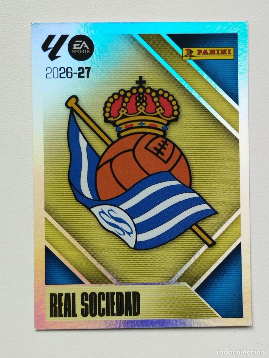 Cromos de f&uacute;tbol: CROMO STICKER COLECCIONES ESTE PANINI LIGA 2026 2027 26 27 REAL SOCIEDAD 1 ESCUDO