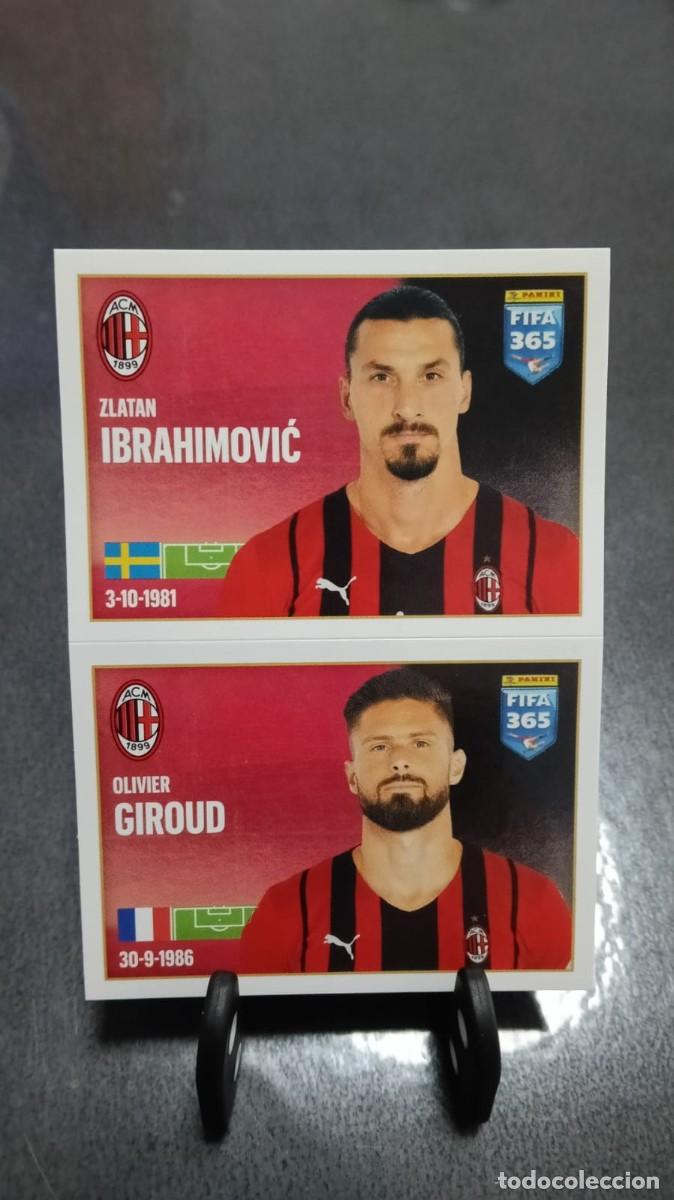 Cromos de f&uacute;tbol: Fifa 365 2021 2022 Ibrahimovic Giroud 283 Milan Sin Pegar