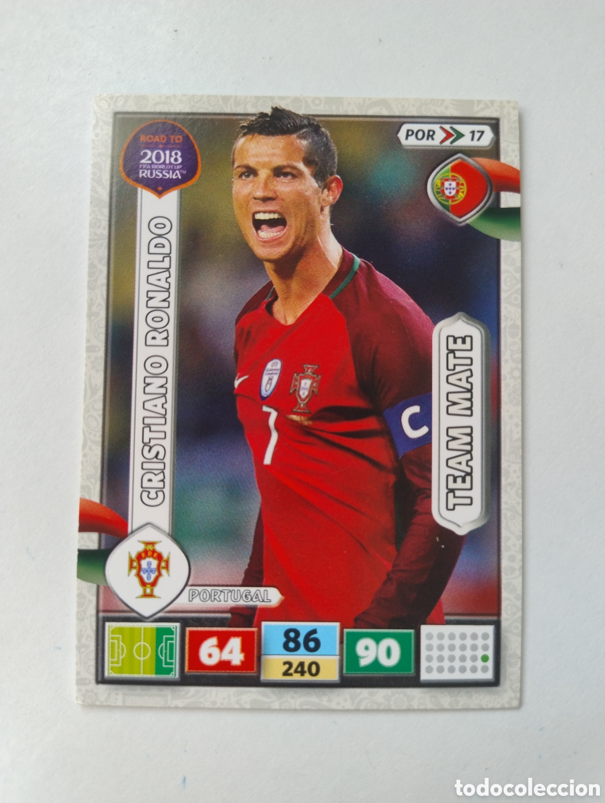 Cromos de f&uacute;tbol: POR 17 - Cristiano Ronaldo - Portugal - Adrenalyn XL Road to Rusia 2018 World Cup