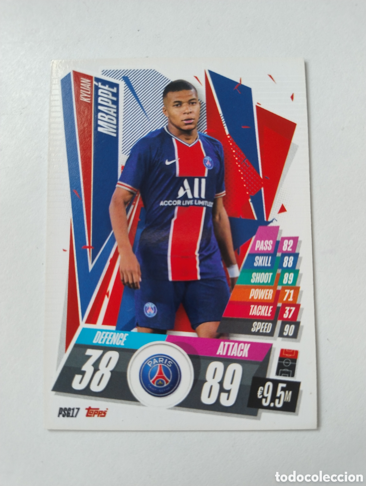 Cromos de f&uacute;tbol: PSG17 - Mbappe - PSG - Topps Match Attax 2020 - 2021