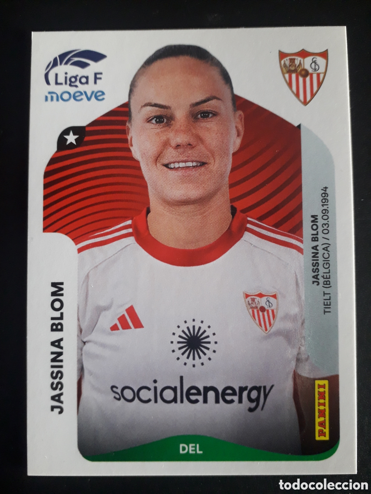 Cromos de f&uacute;tbol: JASSINA BLOM SEVILLA N&deg; 317 LIGA F FEMENINA 2025 2026 25 26 PANINI SIN PEGAR PEDIDO M&Iacute;NIMO 3&euro;
