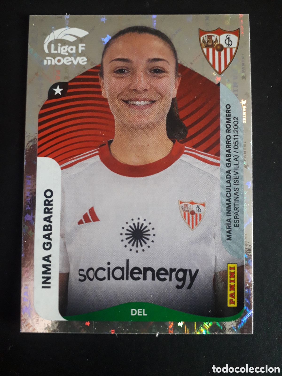 Cromos de f&uacute;tbol: INMA GABARRO SEVILLA N&deg; 320 LIGA F FEMENINA 2025 2026 25 26 PANINI SIN PEGAR PEDIDO M&Iacute;NIMO 3&euro;