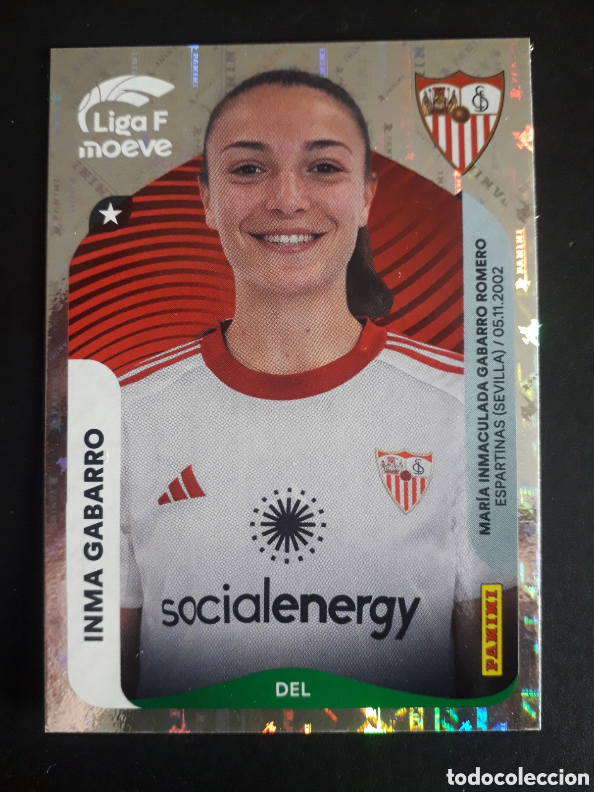 Cromos de f&uacute;tbol: INMA GABARRO SEVILLA N&deg; 320 LIGA F FEMENINA 2025 2026 25 26 PANINI SIN PEGAR PEDIDO M&Iacute;NIMO 3&euro;