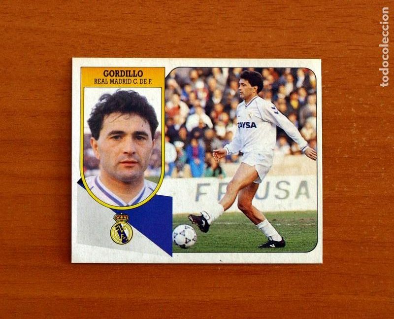 Cromos de f&uacute;tbol: Real Madrid - Gordillo - Ediciones Este Liga 1991-1992, 91-92 - Nunca pegado
