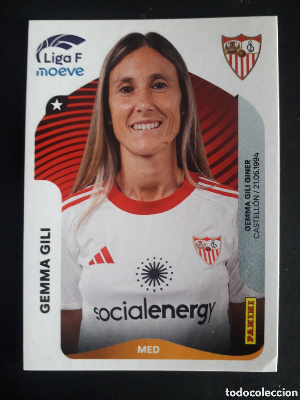 Cromos de f&uacute;tbol: GEMMA GILI SEVILLA N&deg; 311 LIGA F FEMENINA 2025 2026 25 26 PANINI SIN PEGAR PEDIDO M&Iacute;NIMO 3&euro;