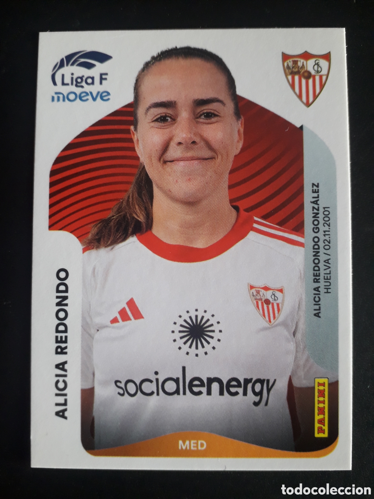 Cromos de f&uacute;tbol: ALICIA REDONDO SEVILLA N&deg; 315 LIGA F FEMENINA 2025 2026 25 26 PANINI SIN PEGAR PEDIDO M&Iacute;NIMO 3&euro;