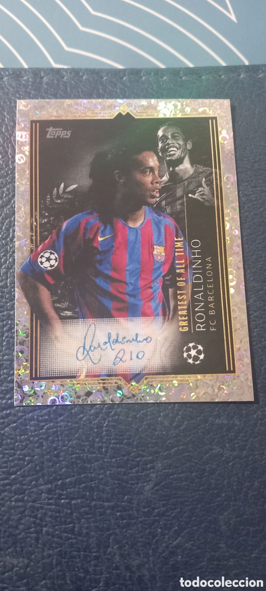 Cromos de f&uacute;tbol: Ronaldinho Firmado Topps Uefa Champions league 2023 2024