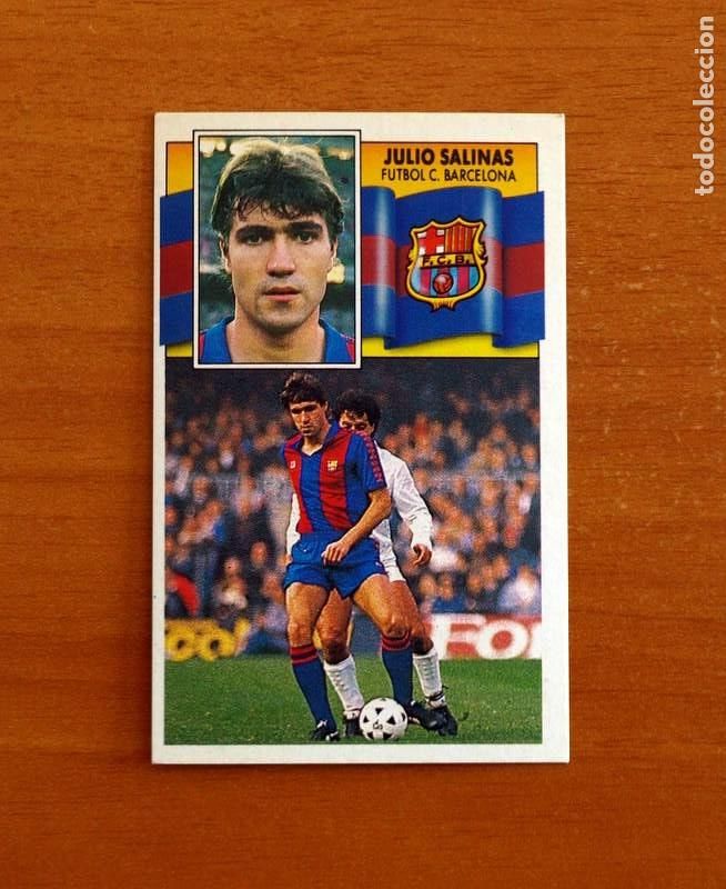 Cromos de f&uacute;tbol: F&uacute;tbol Club Barcelona - Julio Salinas - Ediciones Este Liga 1990-1991, 90-91 - Nunca Pegado