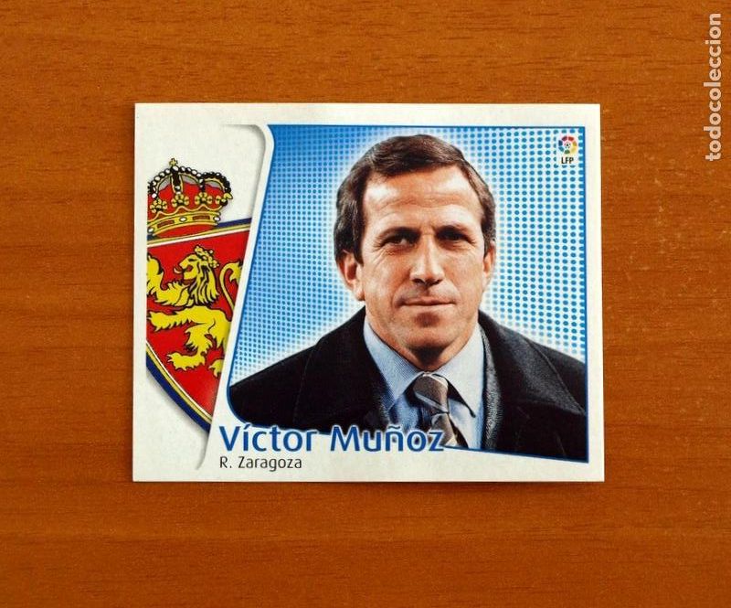 Cromos de f&uacute;tbol: Real Zaragoza - V&iacute;ctor Mu&ntilde;oz, Entrendor - Ediciones Este Liga 2004-2005, 04-05 - Nunca Pegado