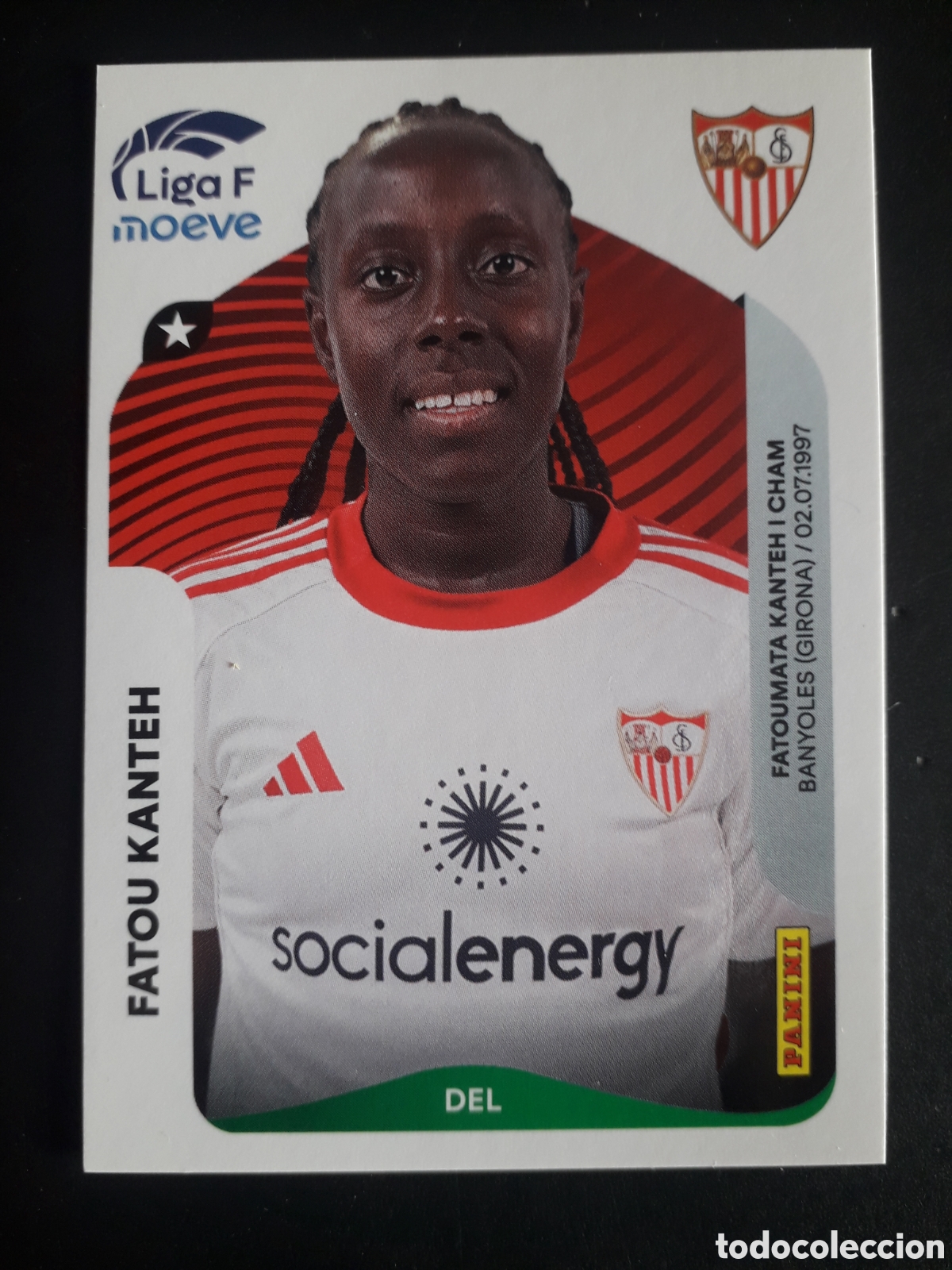 Fu&szlig;ball-Sticker: FATOU KANTEH SEVILLA N&deg; 321 LIGA F FEMENINA 2025 2026 25 26 PANINI SIN PEGAR PEDIDO M&Iacute;NIMO 3&euro;