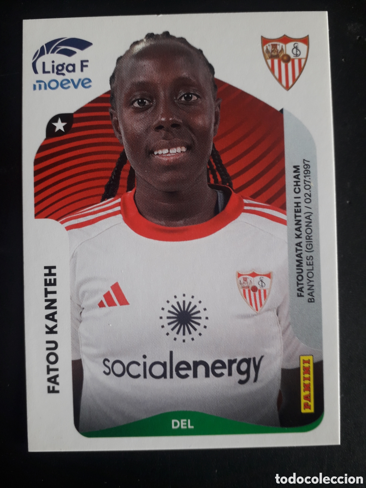 Fu&szlig;ball-Sticker: FATOU KANTEH SEVILLA N&deg; 321 LIGA F FEMENINA 2025 2026 25 26 PANINI SIN PEGAR PEDIDO M&Iacute;NIMO 3&euro;