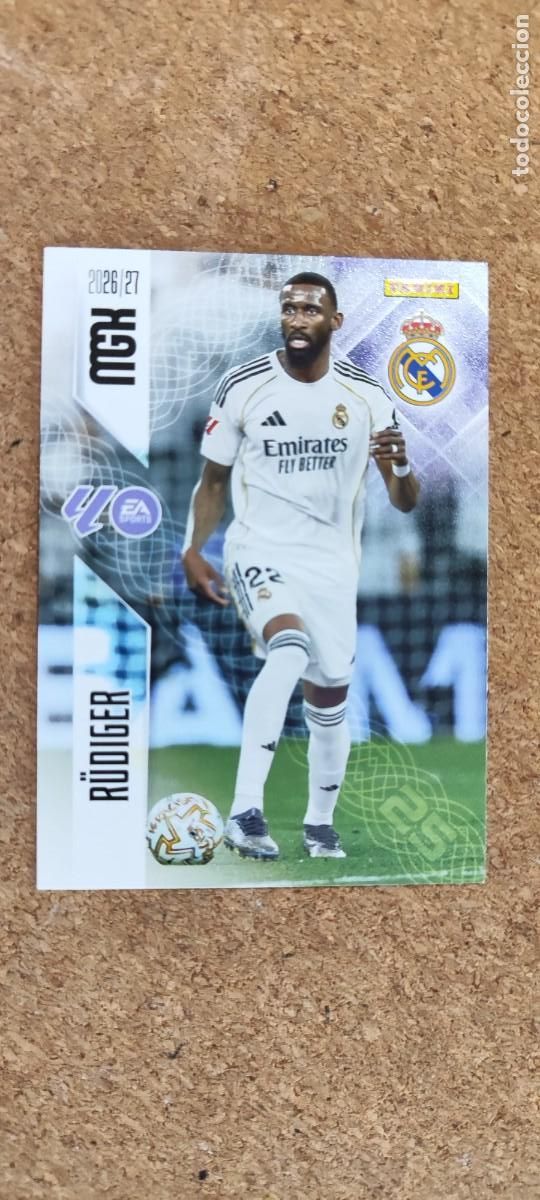 Cromos de f&uacute;tbol: MEGACRACKS 2026/27 CARD BASIC RUDIGER REAL MADRID # 223 PANINI