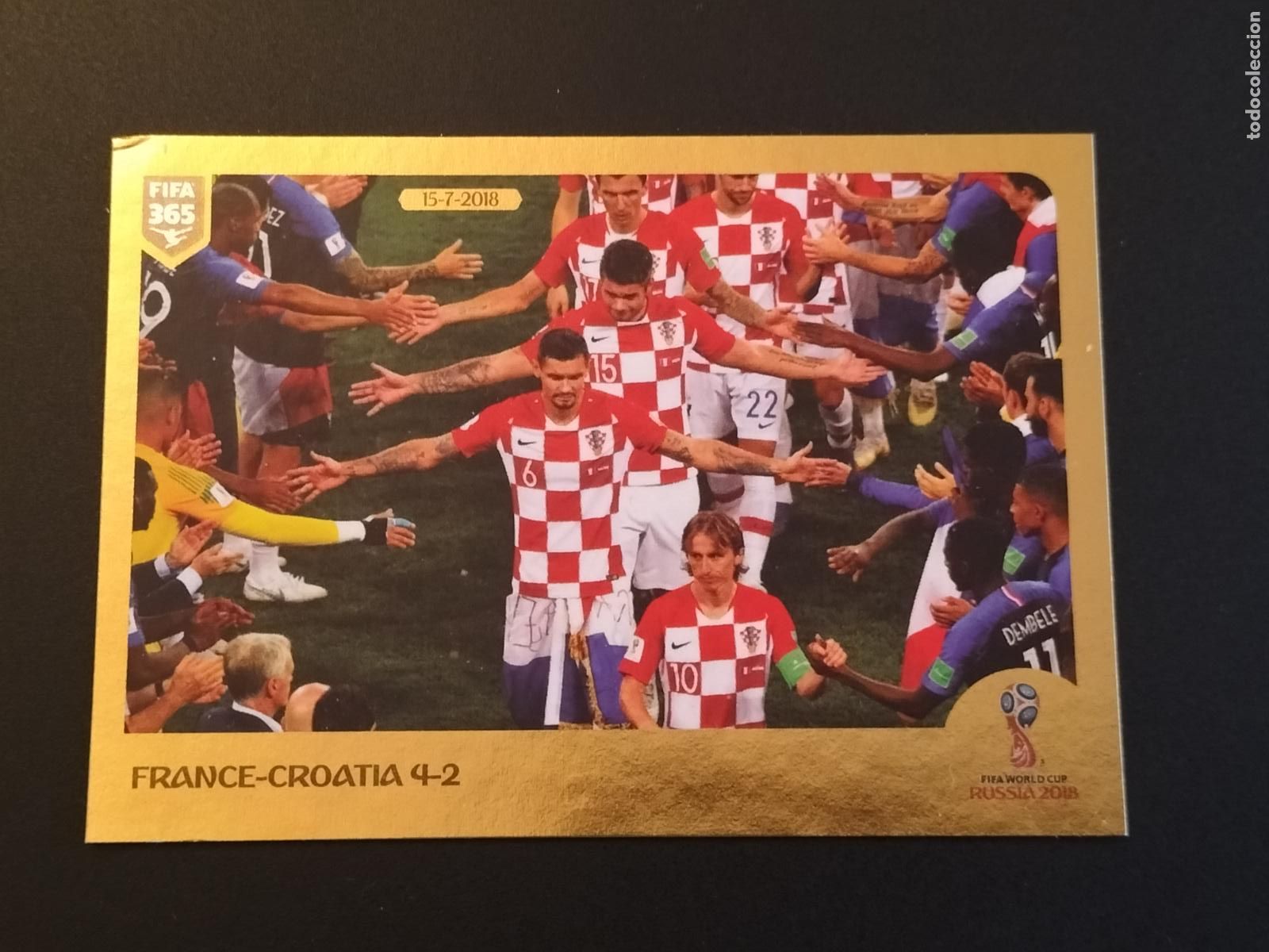 Cromos de f&uacute;tbol: 400 CROACIA MODRIC SUBCAMPEON VERSION BLUE BACK STICKER FIFA PANINI 365 18 19 2018 2019