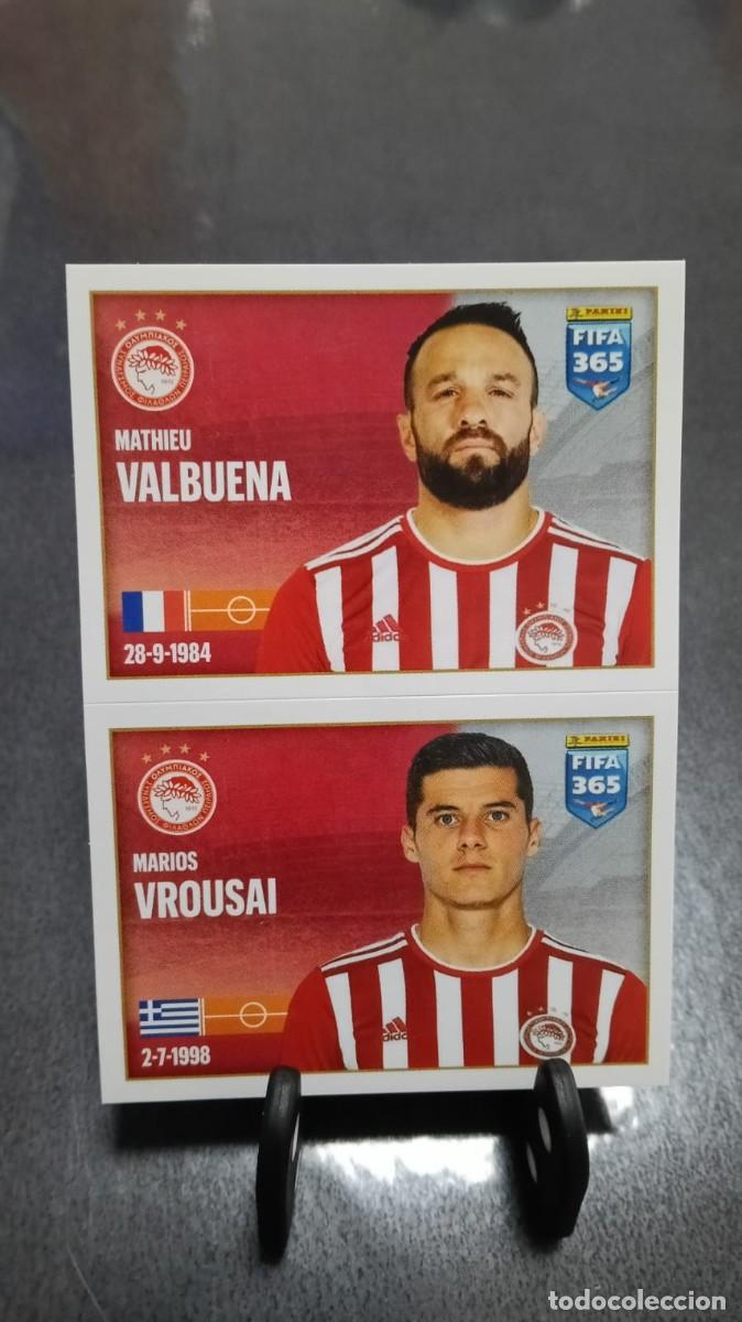 Cromos de f&uacute;tbol: Fifa 365 2021 2022 Valbuena Vrousai 221 Olympiacos Sin Pegar