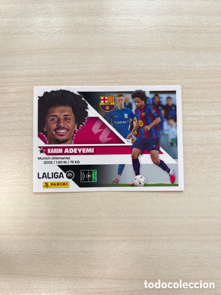 Cromos de f&uacute;tbol: KARIM ADEYEMI &Uacute;LTIMOS FICHAJES BARCELONA LIGA ESTE 2026 2027 26 27