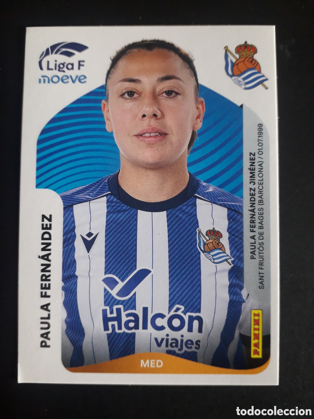 Cromos de f&uacute;tbol: PAULA HERN&Aacute;NDEZ REAL SOCIEDAD N&deg; 292 LIGA F FEMENINA 2025 2026 25 26 PANINI SIN PEG PEDIDO M&Iacute;NIMO 3&euro;
