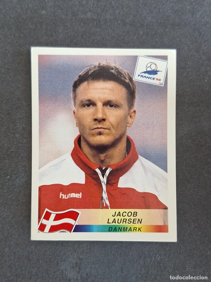 Cromos de f&uacute;tbol: L1 JACOB LAURSEN SELECCION DINAMARCA 213 MUNDIAL FRANCIA 98 PANINI NUNCA PEGADO SIN PEGAR