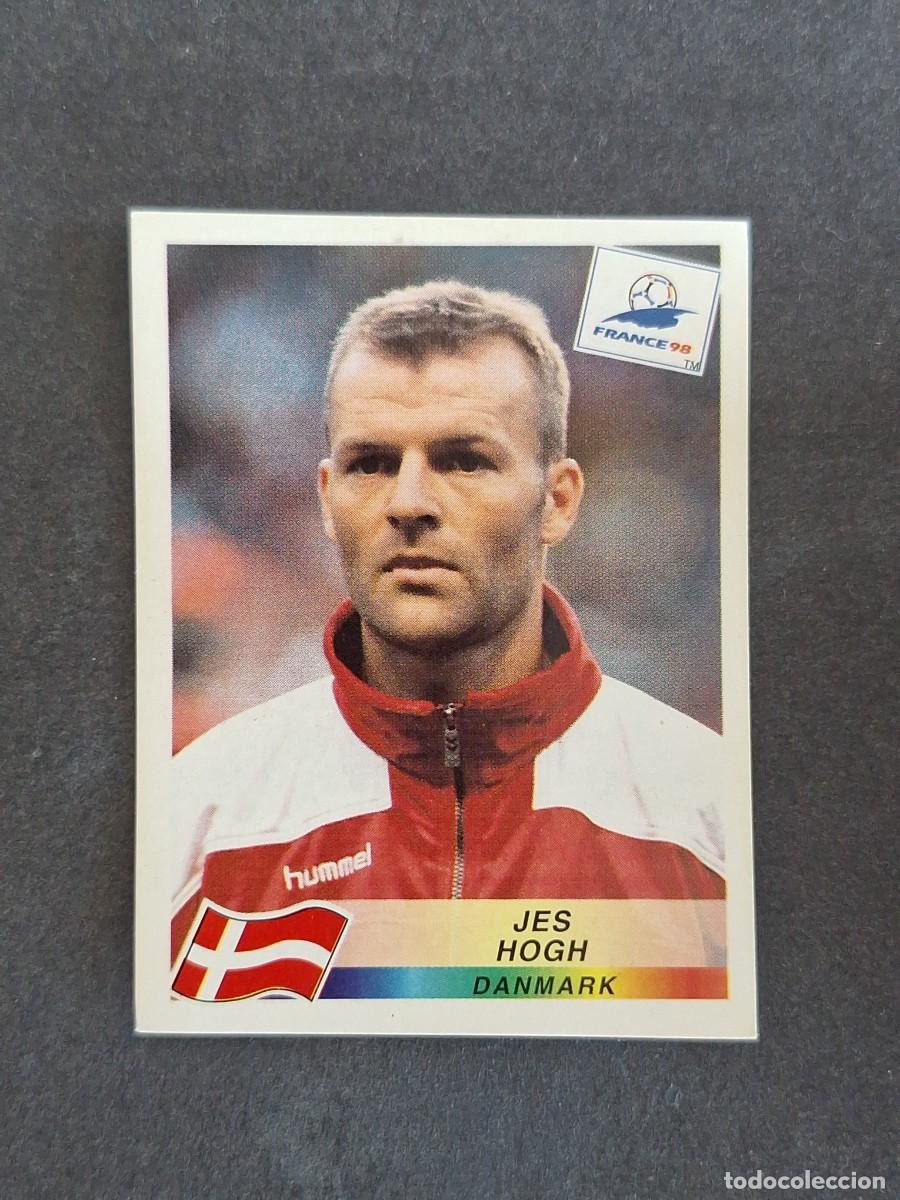 Cromos de f&uacute;tbol: L1 JES HOGH SELECCION DINAMARCA 215 MUNDIAL FRANCIA 98 PANINI NUNCA PEGADO SIN PEGAR