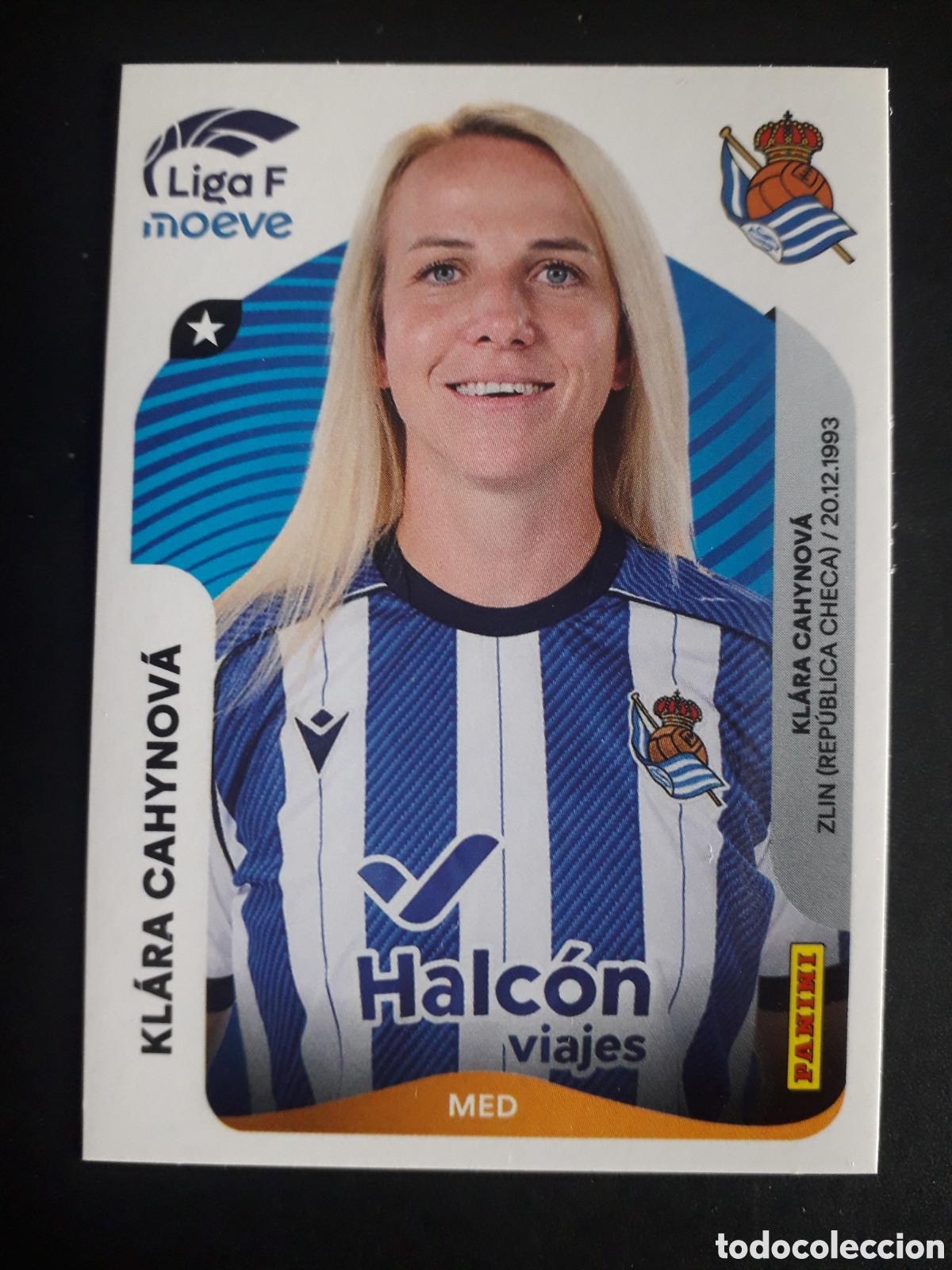 Cromos de f&uacute;tbol: KL&Aacute;RA CAHYNOV&Aacute; REAL SOCIEDAD N&deg; 293 LIGA F FEMENINA 2025 2026 25 26 PANINI SIN PEG PEDIDO M&Iacute;NIMO 3&euro;