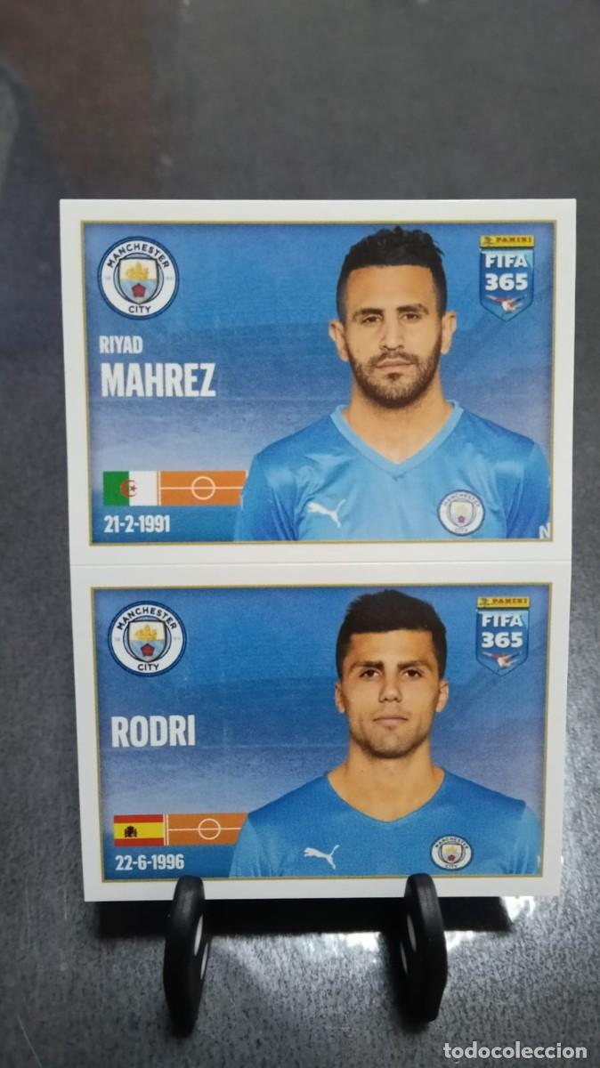 Cromos de f&uacute;tbol: Fifa 365 2021 2022 Mahrez Rodri 71 Manchester City Sin Pegar