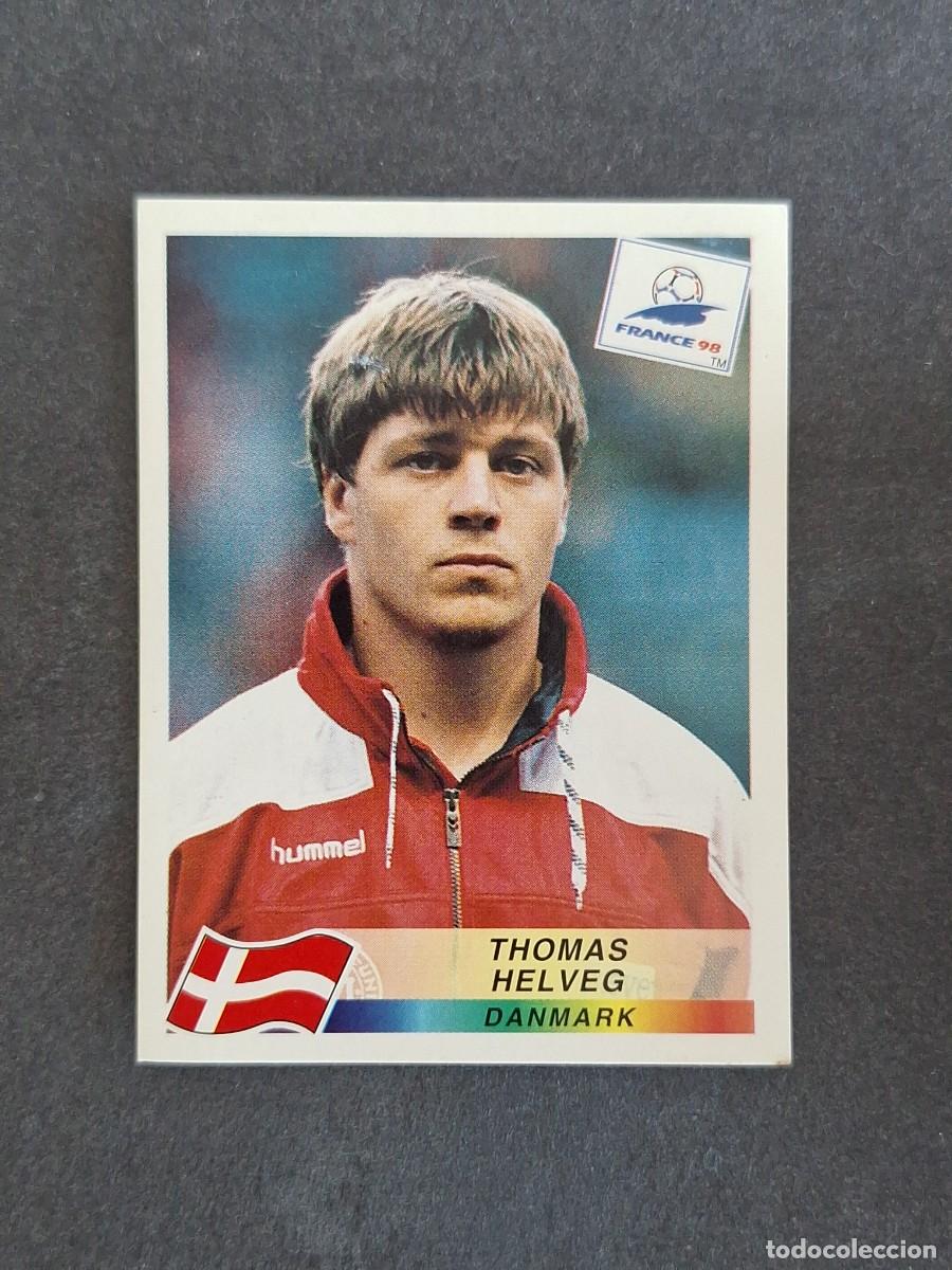 Cromos de f&uacute;tbol: L1 THOMAS HELVEG SELECCION DINAMARCA 219 MUNDIAL FRANCIA 98 PANINI NUNCA PEGADO SIN PEGAR