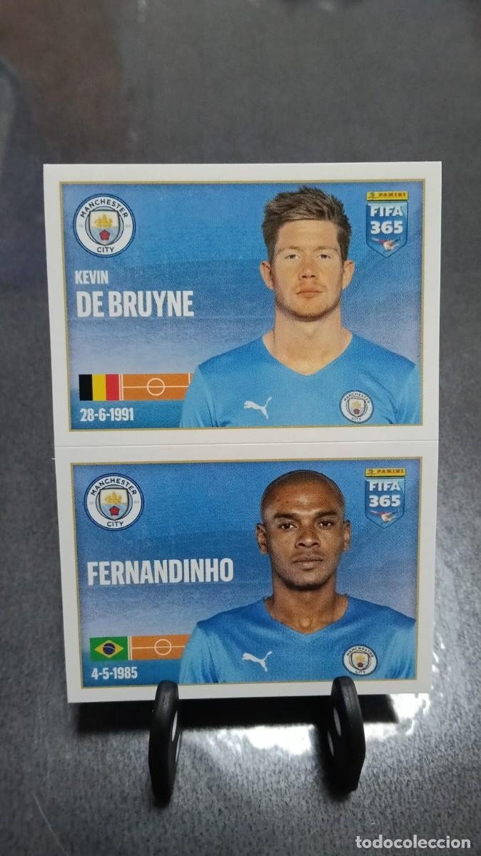 Cromos de f&uacute;tbol: Fifa 365 2021 2022 De Bruyne Fernandinho 69 Manchester City Sin Pegar