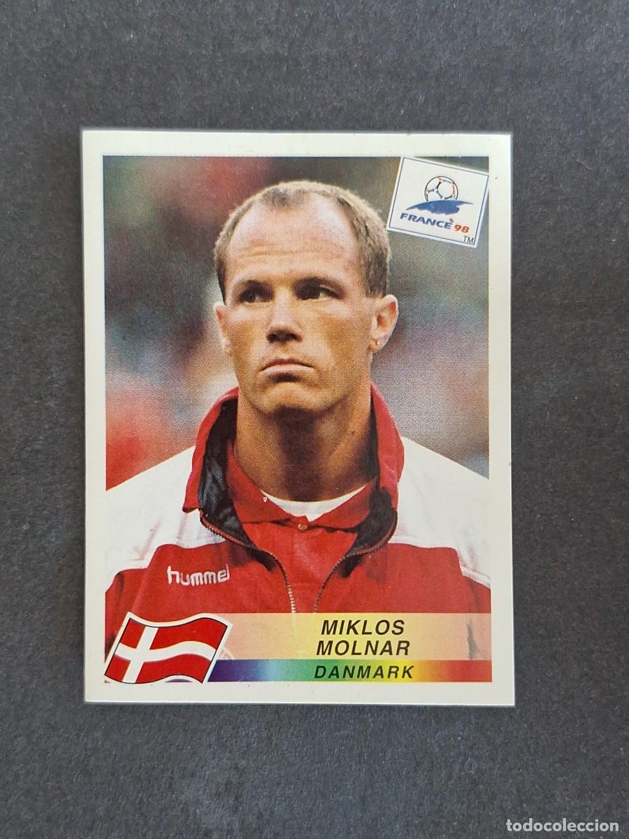 Cromos de f&uacute;tbol: L1 MIKLOS MOLNAR SELECCION DINAMARCA 226 MUNDIAL FRANCIA 98 PANINI NUNCA PEGADO SIN PEGAR
